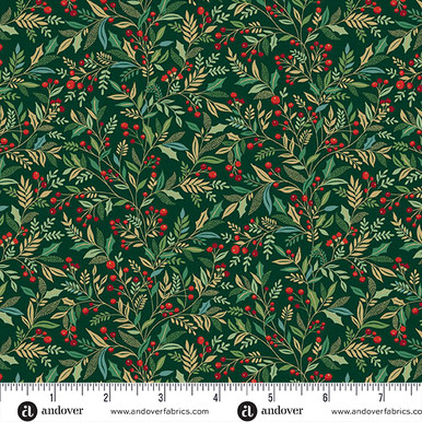 Adorn by Makower UK Holly Green