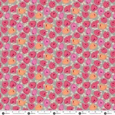 Groovy Garden by Renee Nanneman Tiptoe Tulips Light Charcoal