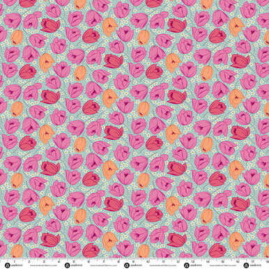 Groovy Garden by Renee Nanneman Tiptoe Tulips Teal