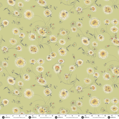 Groovy Garden by Renee Nanneman Daisy  Chain Leaf Green