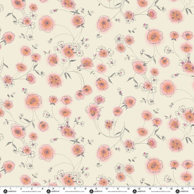 Groovy Garden 108s by Renee Nanneman Daisy Chain 108 Coral