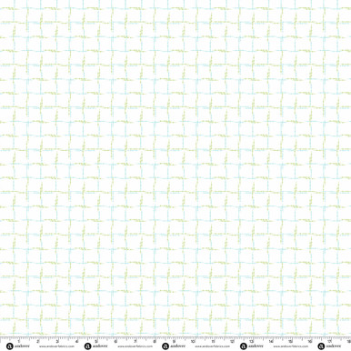 Level Up by Andover Fabrics Spindle Plaid White