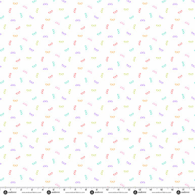Level Up by Andover Fabrics Eyeware White