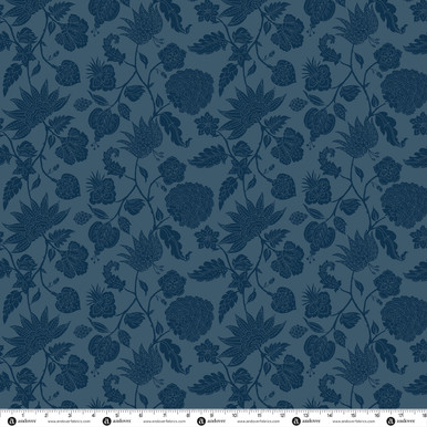 Liberty Garden by Tiffany Lauren Woodblock Silhouette Indigo