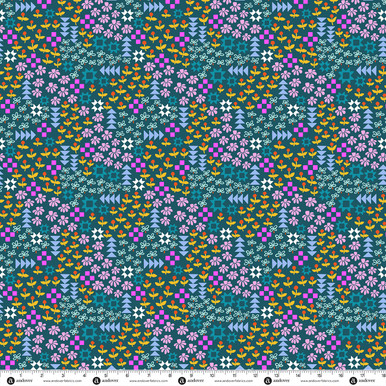 Patchwork and Petals by KP Creates Patchwork and Petals Midnight Teal