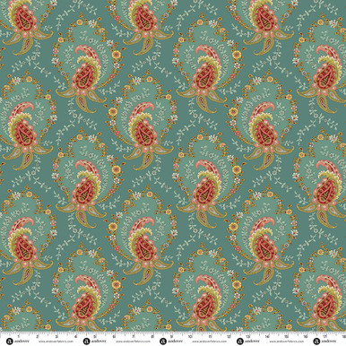 Secret Stash Favorites - Blue Willow Paisley Teal