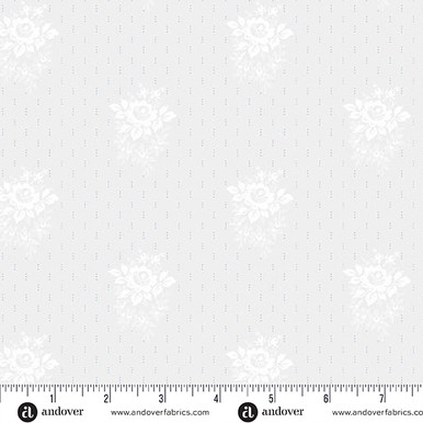 Simply Light by Andover Fabrics Petite Bouquet Silver