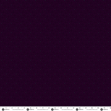 Simply Noir by Andover Fabrics Clover Dot Eggplant