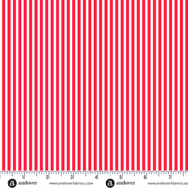 Simply Stripe by Andover Fabrics Simply Stripe Lipstick