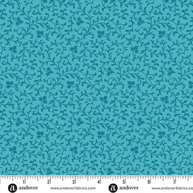 Simply Vine by Andover Fabrics Simply Vine Turquoise