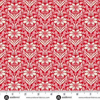 Snowberry by Andover Fabrics Poinsettia Red