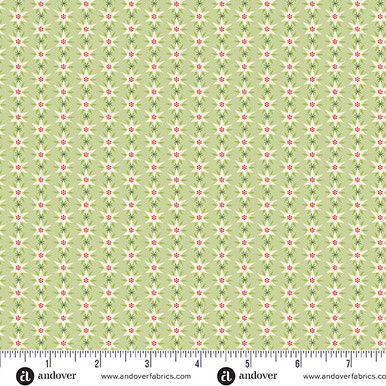 Snowberry by Andover Fabrics Starburst Spruce