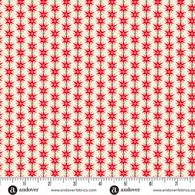 Snowberry by Andover Fabrics Starburst Red