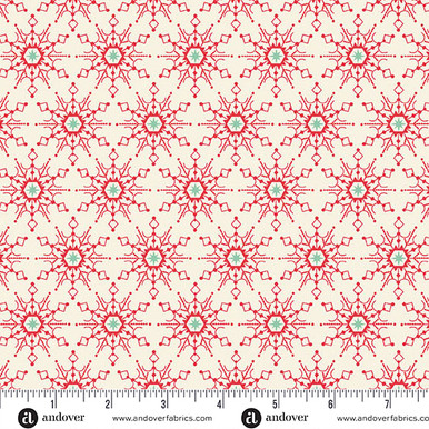 Snowberry by Andover Fabrics Flakes Cherry