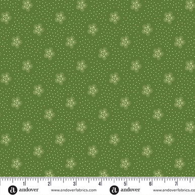 Snowberry by Andover Fabrics Snowstorm Spruce