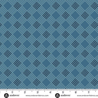 Special Delivery by Laundry Basket Quilts Tea Towel Deep Denim