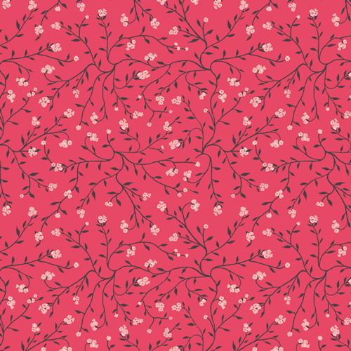 PLE86101 Dancing Florets Rouge