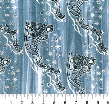 Arctic Fun Dog Sledding Light Blue