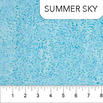 Color Me Banyan - Dot Plaid Cotton Batik Summer Sky