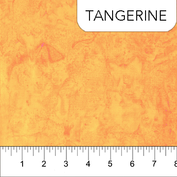Color Me Banyan - Dot Plaid Cotton Batik Tangerine