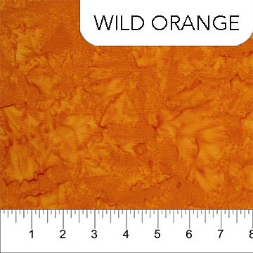 Color Me Banyan - Dot Plaid Cotton Batik Wild Orange