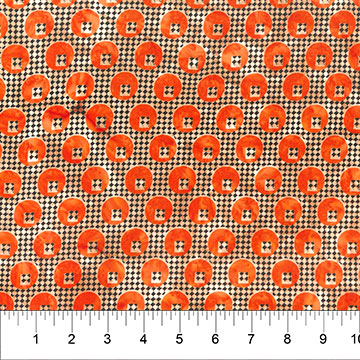 Color Me Banyan - Dot Plaid Dot Plaid Print Wild Orange