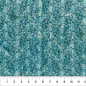 Decorative Carving Delicate Swirl Smoky Teal