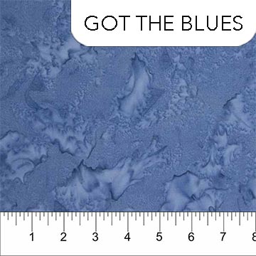 Faux Finish Cotton Batik Got The Blues