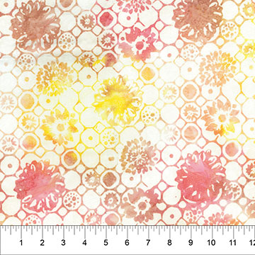 Faux Finish Floral Tiles Sunset Ray