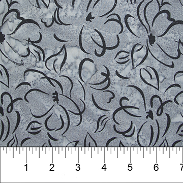 Garden Spirit Cotton Batik Pewter