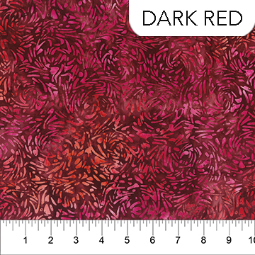 Garden Spirit Cotton Batik Dark Red