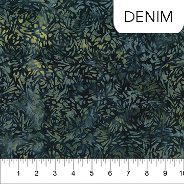 Garden Spirit Cotton Batik Denim