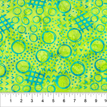 Jitterbug Main Doodle Lime Green