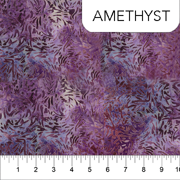 Ladybug Meadow Cotton Batik Violet