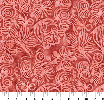 Ladybug Meadow Large Floral Brick Red