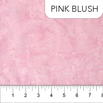 Landscape Painting Cotton Batik Pink Blush