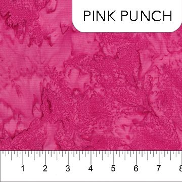 Landscape Painting Cotton Batik Pink Punch