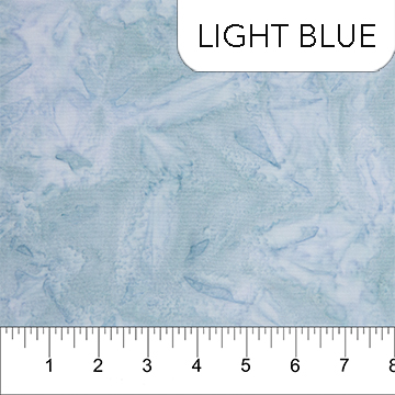 Landscape Painting Cotton Batik Light Blue