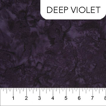 Landscape Painting Cotton Batik Deep Violet