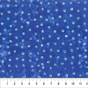 Meow Meow Kitty Paws Cobalt Blue
