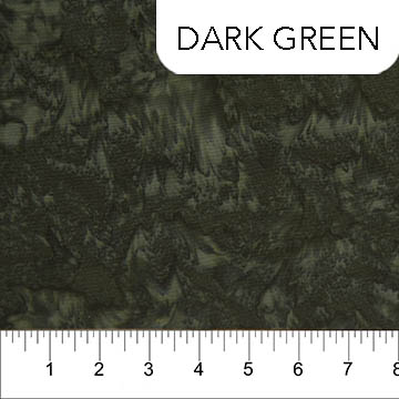 Mushroom Medley Cotton Batik Dark Green