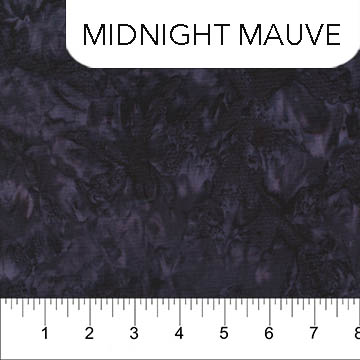 Mushroom Medley Cotton Batik Midnight Mauve