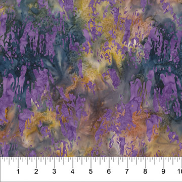 Octopus Oasis Brush Strokes Coral Purple Multi