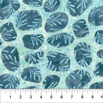 Rayon Batik Fern Stone Fern Stone Gray Blue