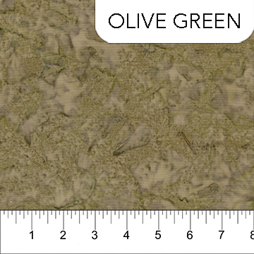 Scenic Settings Cotton Batik Olive Green