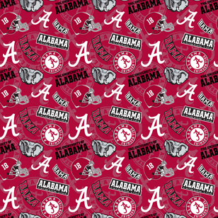 NCAA-Alabama Tone On Tone Cotton W43 - 15 Yd Bolt