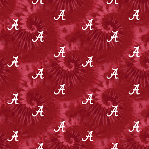 NCAA-Alabama Tye Dye A/O Cotton W43 - 15 Yd Bolt