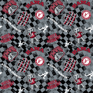 NCAA-Alabama Gray Canvas Duck Cloth Cotton W43 - 15 Yd Bolt