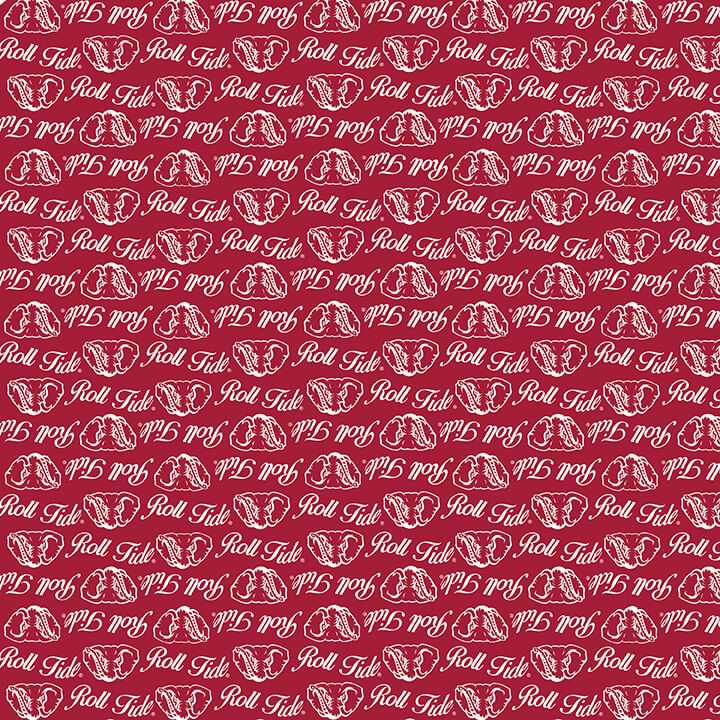 NCAA-Alabama Mini Packed Logo Cotton W43 - 15 Yd Bolt