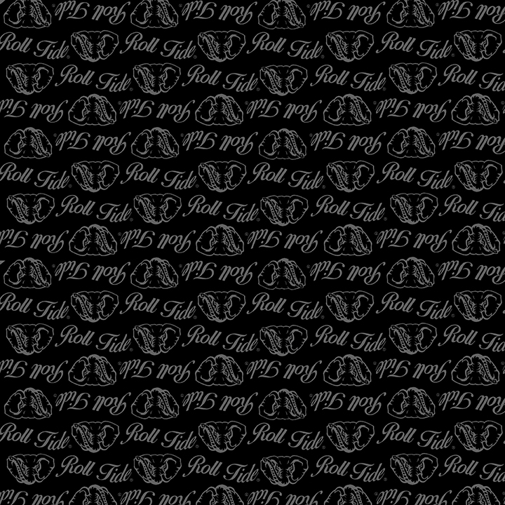 NCAA-Alabama Black on Black Mini Packed Cotton W43 - 15 Yd Bolt